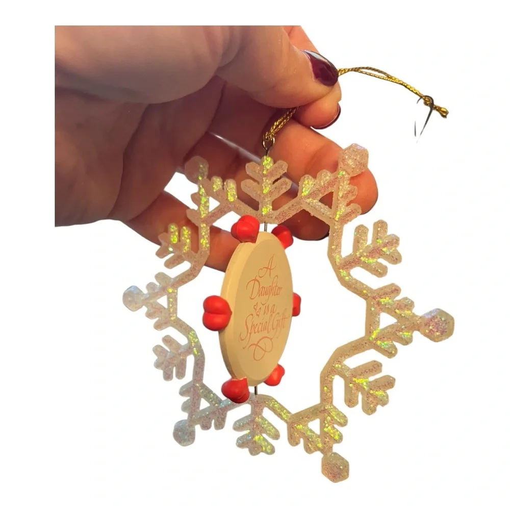 Forget Me Not collectible Christmas Ornament - Merry Christmas Daughter 1994